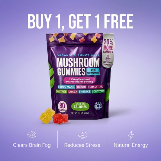 Mushroom Ashwagandha Gummies (80 Gummies)