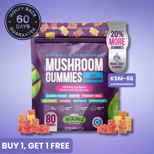 Mushroom Ashwagandha Gummies (80 Gummies)